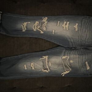 KanCan Dark Blue Ripped Boyfriend Jeans